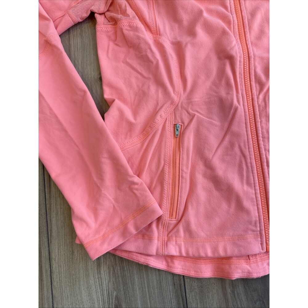LULULEMON sz 12 DEFINE Jacket SUNNY CORAL Tangerine Peach Athletic Stretch *Luon - Picture 4 of 9